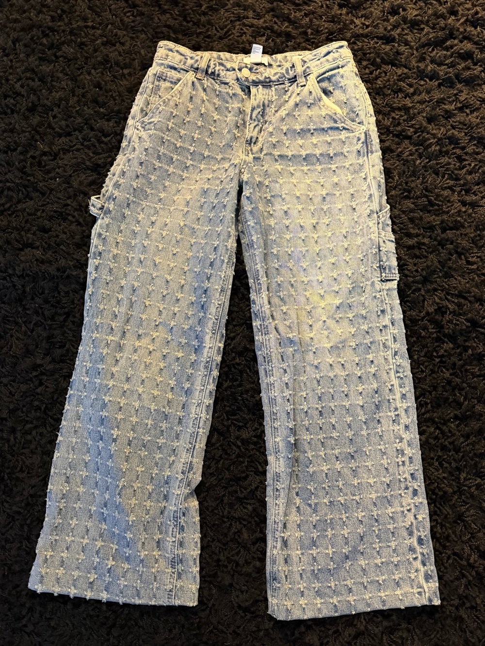 Forever 21 Washed Denim Utility Jeans